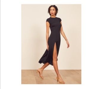 Reformation Petites Gavin Dress Black